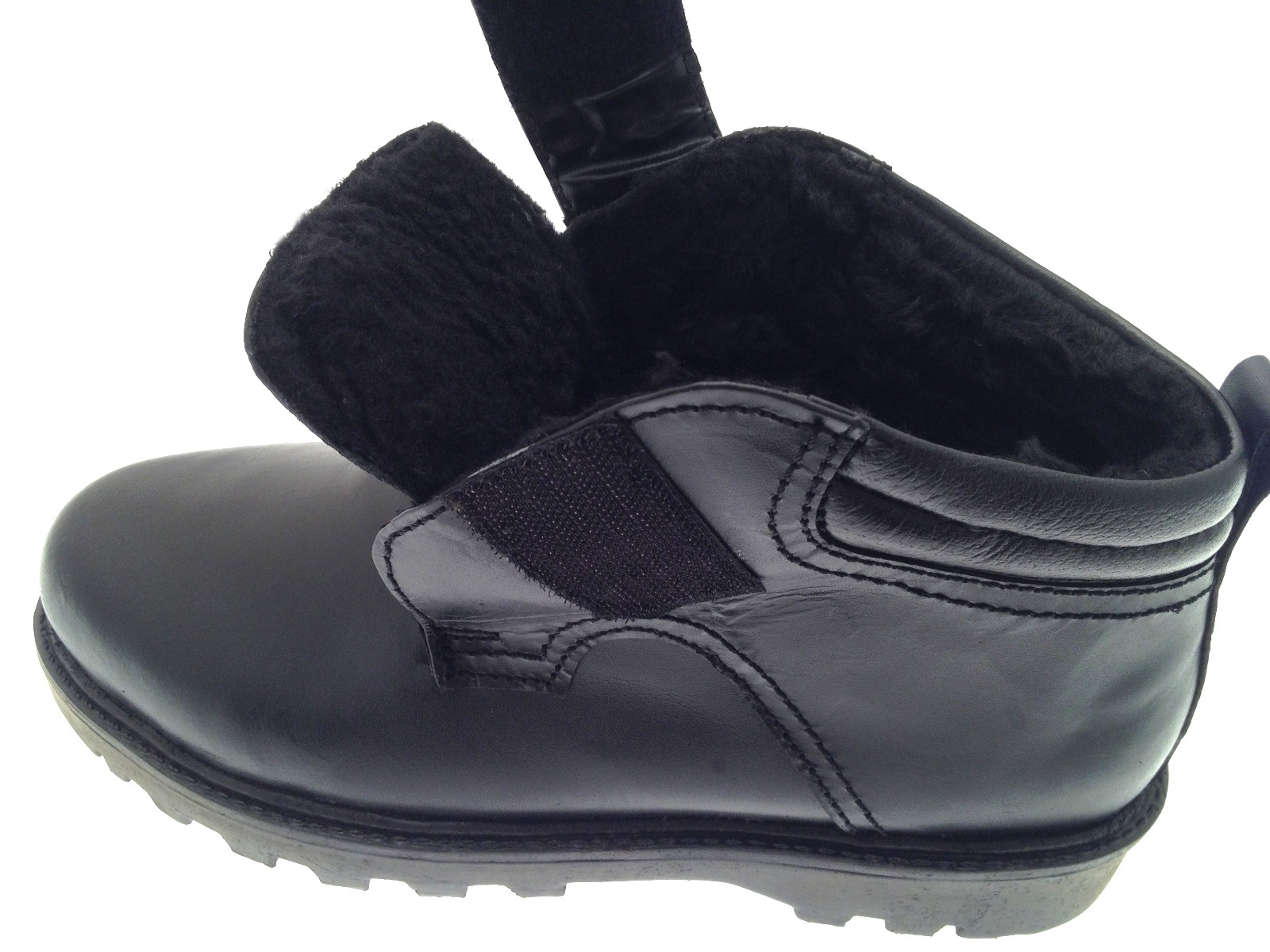 men's wool lined leather boots